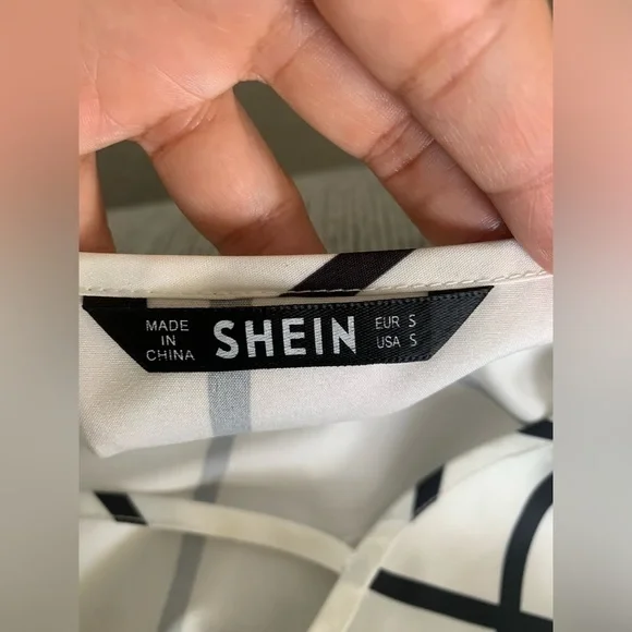 SHEIN Blouse Size Small Color Black and White - Picture 4 of 5